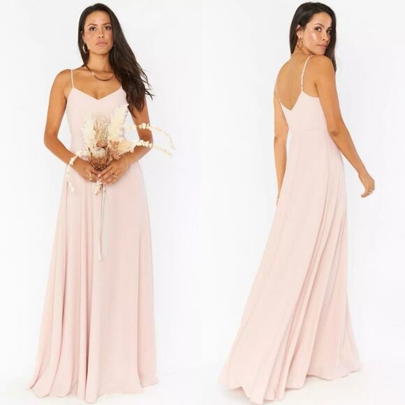 Show Me Your MuMu Dresses & Skirts - Show Me Your Mumu Faith Maxi Dress Dusty Blush Crisp Pink Chiffon NWT Size XS